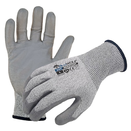 Azusa Safety Cut-Resistant Work Gloves, Cut Level A4 , Dipped , Polyurethane , Smooth , L 1 PR BW4000